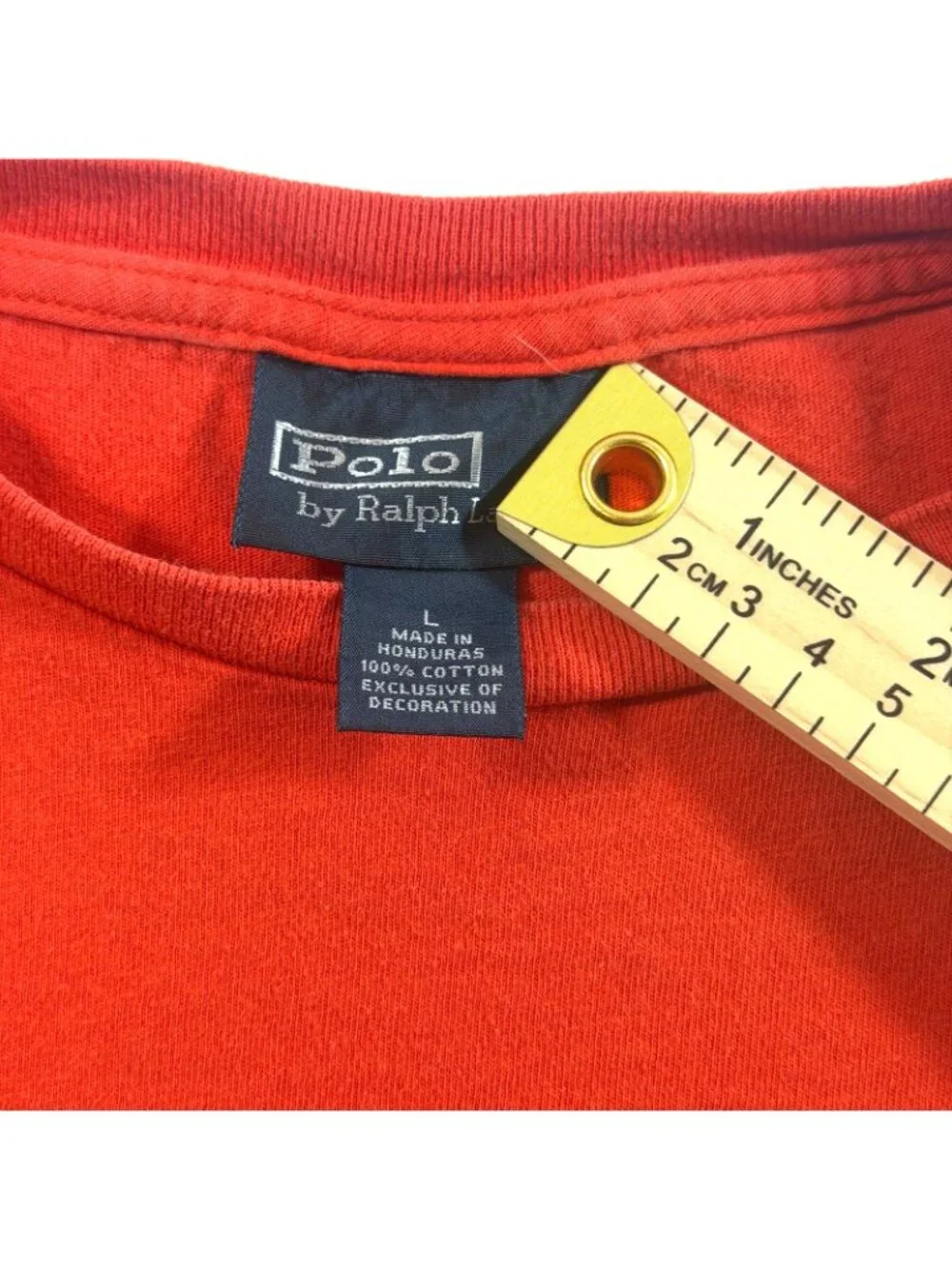 Polo Ralph Lauren Men’s Red Crew Neck T-Shirt L Short Sleeve Cotton Casual Tee